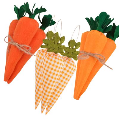 3pcs/lot Nov Woven Easter Carrots Ornaments for Easter Home