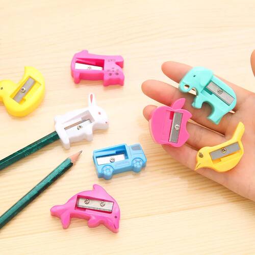 30 Pcs Candy Coloring Reel Pencil Sharpener Turn Pencil Knif