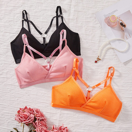 Women's Bra Underwear Triangle Cup Thread Large Chest Small
