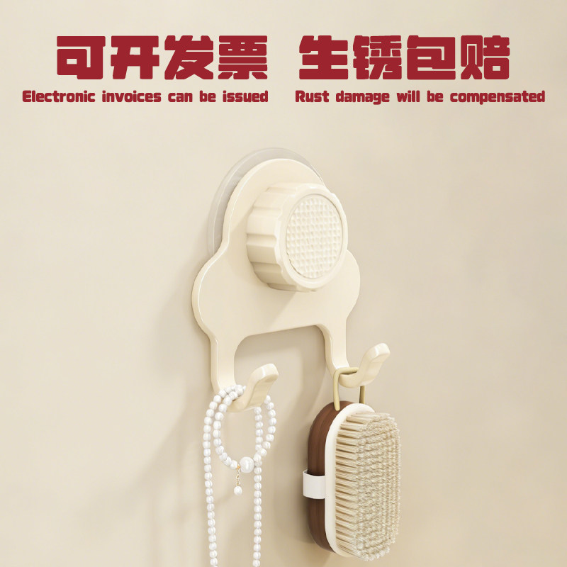 门后吸盘免打孔挂钩卫生间挂衣架浴室厨房壁挂无痕粘钩家用宿舍