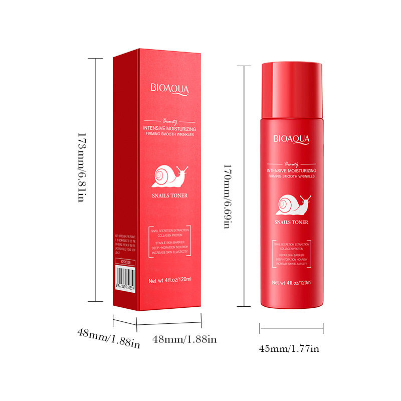 全英文BIOAOUA蜗牛紧致弹润爽肤水深层补水保湿滋润温和滋养嫩滑