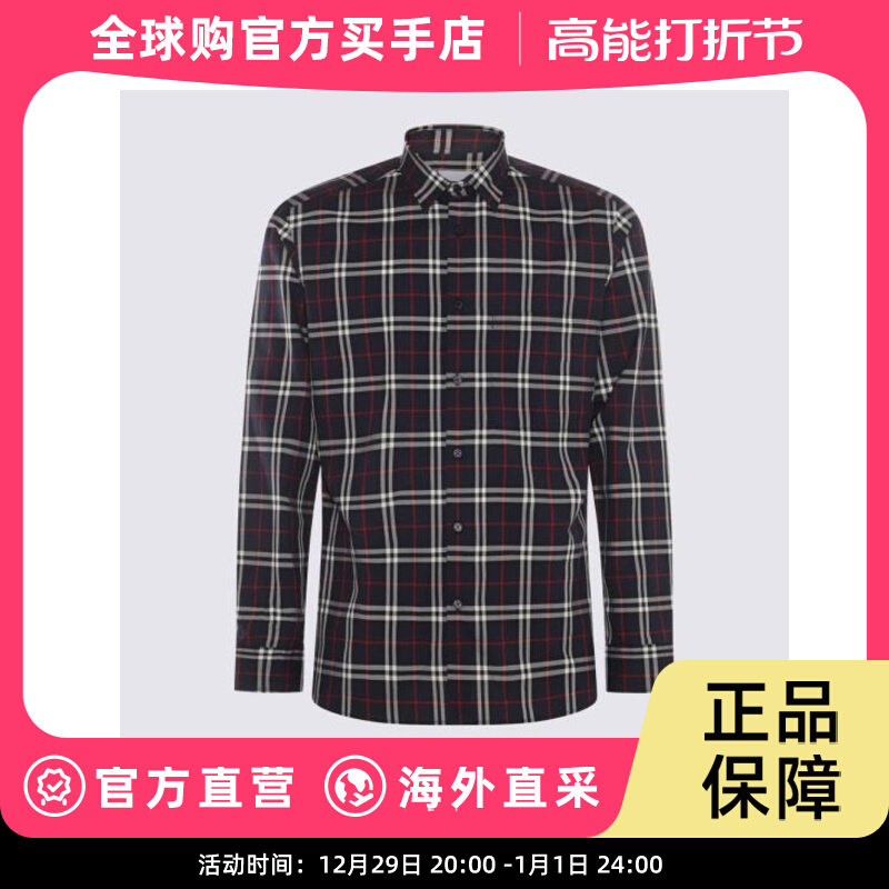 BURBERRY24SS长袖T恤男8073220A1960NAVY IP CHECK