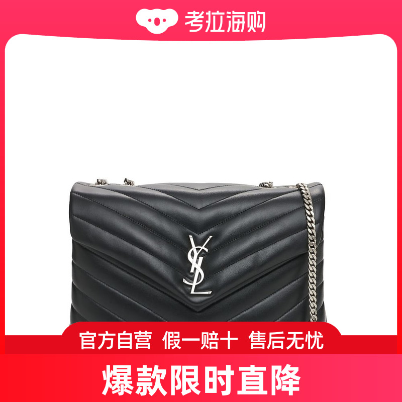 Saint Laurent圣罗兰女士 Loulou中号Y形绗缝皮革单肩包