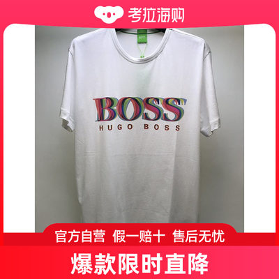 HUGO BOSS 男士白色棉质短袖T恤 TEE7-50311474-100