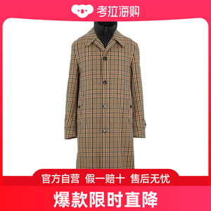 Burberry 巴宝莉 男士 复古经典格纹双层可拆卸大衣 80048741