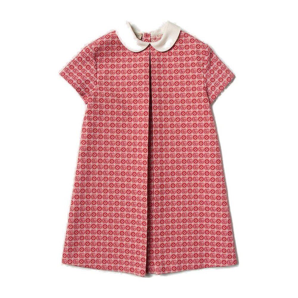 Gucci 短袖喇叭连衣裙 695480XWATR