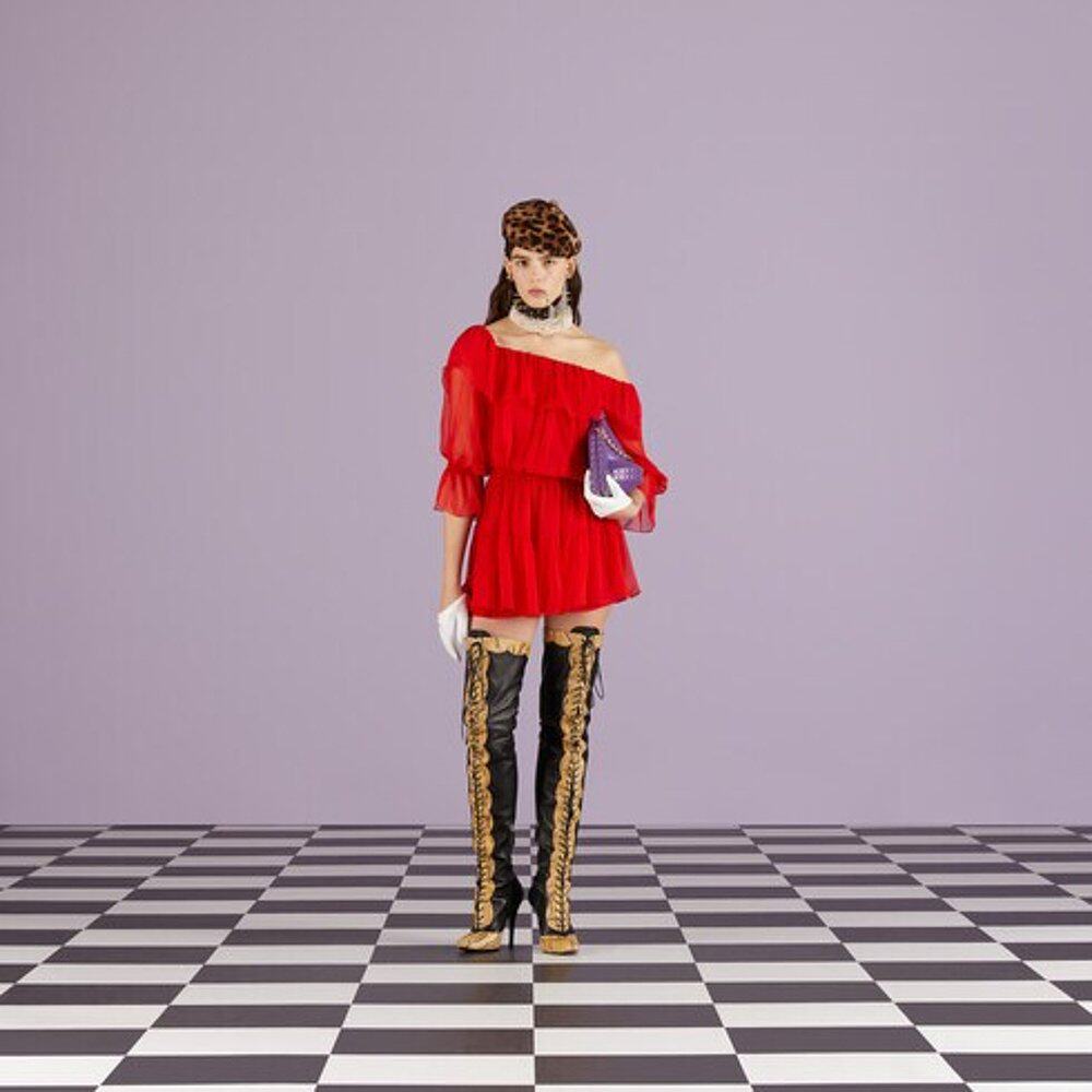 GUCCI(古驰) 女士真丝雪纺连衣裙