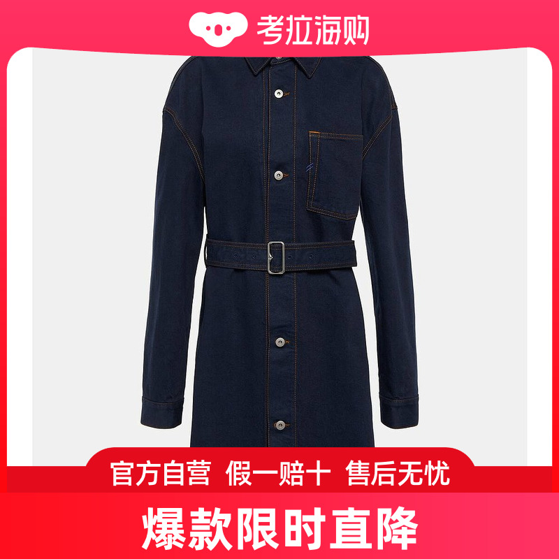 潮奢 Burberry 巴宝莉 女士 束带牛仔布衬衫式连衣裙 001302 女装/女士精品 连衣裙 原图主图