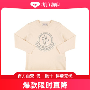 Logo棉质平纹针织长袖 Moncler 女童 T恤童装 盟可睐