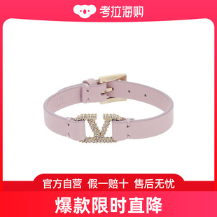 美国奥莱 直发 Valentino 粉色 VLogo 皮革手链