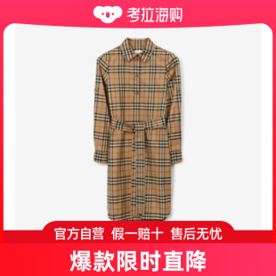 BURBERRY 连衣裙 格纹棉质衬衫 博柏利