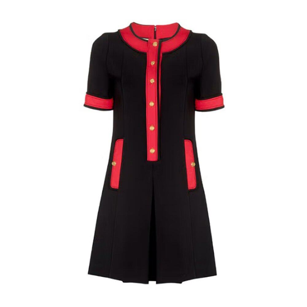GUCCI 女士时尚针织圆领短袖连衣裙 671700-X7C07-1069
