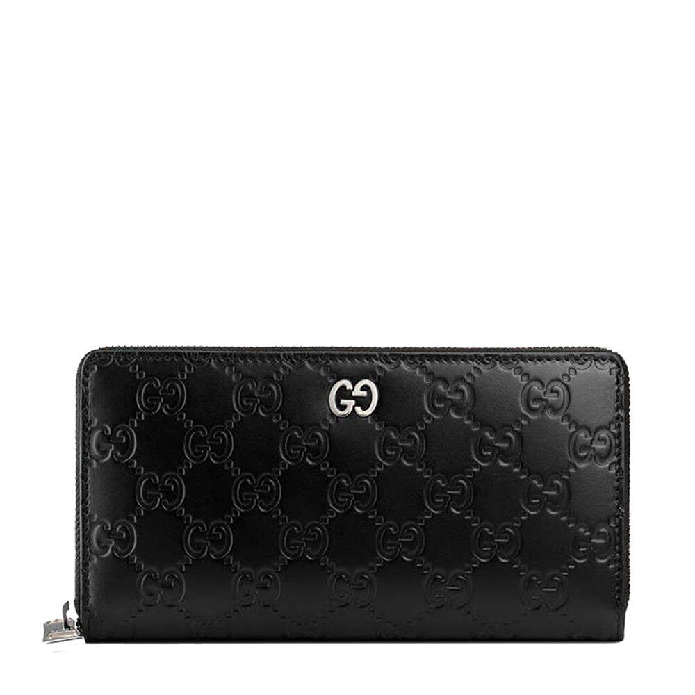 GUCCI 古驰  Signature系列黑色牛皮男士钱包 473928-CWC1N-1000