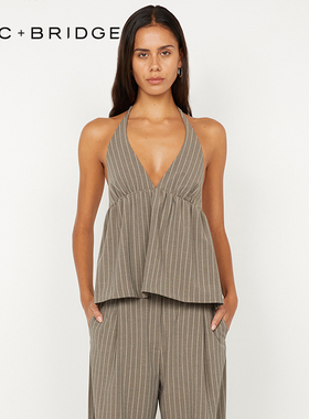 BECBRIDGE JONNI 百搭V领吊带挂脖上衣 S25-21935