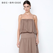 BECBRIDGE MARLOWE层叠垂坠轻盈度假泡泡可调节吊带上衣H25 21953