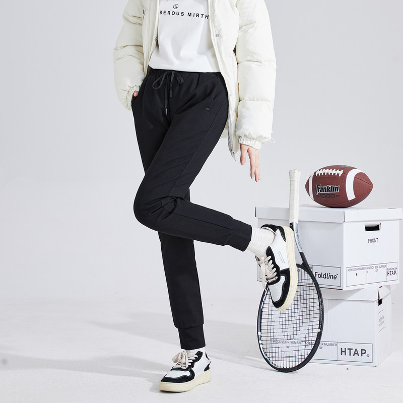 唐狮户外羽绒裤女外穿时尚高腰新加厚保暖防寒束脚女士棉裤冬