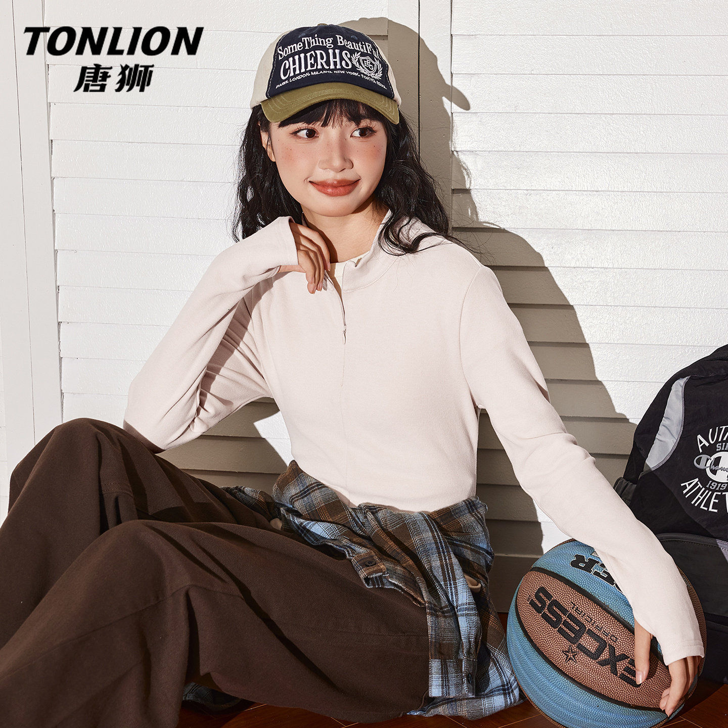 唐狮官方薄绒打底衫女2026新款春季长袖t恤修身内搭套头短上衣VC,女装/女士精品,T恤,淘宝优惠券,粉丝福利购,淘宝优惠卷