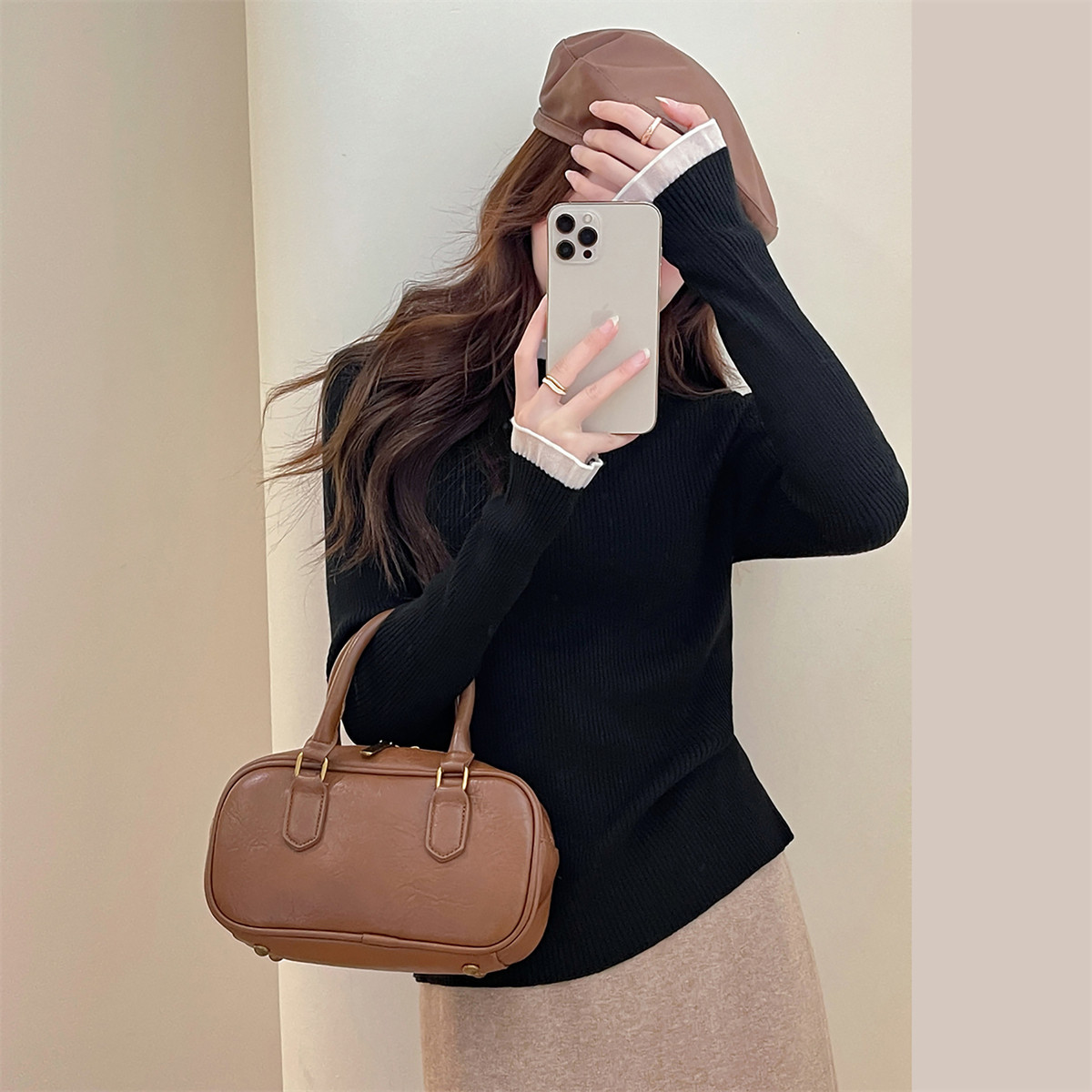 唐狮秋冬季毛衣女半高领套头慵懒风袖口领口设计高级感毛线衫TU,女装/女士精品,毛衣,淘宝优惠券,粉丝福利购,淘宝优惠卷