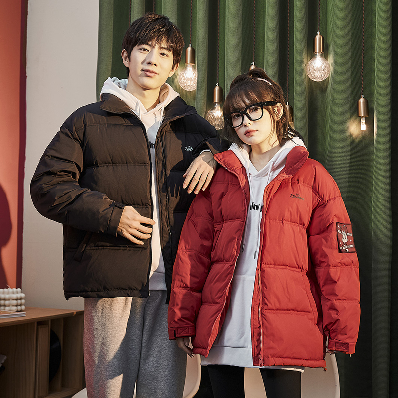 唐狮立领情侣装棉袄冬季棉衣加厚