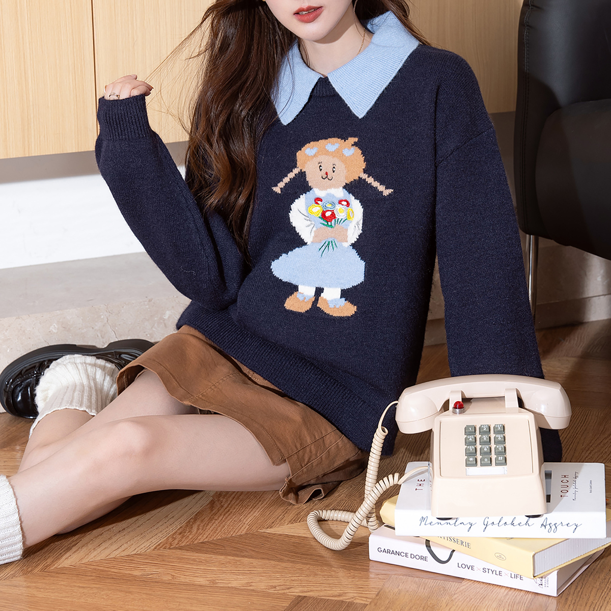 唐狮秋冬季毛衣女超好看趣味图案