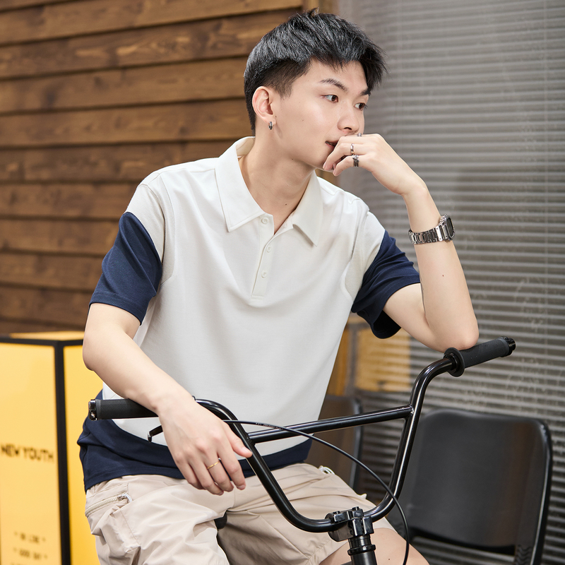 唐狮夏季新款polo衫男士短袖