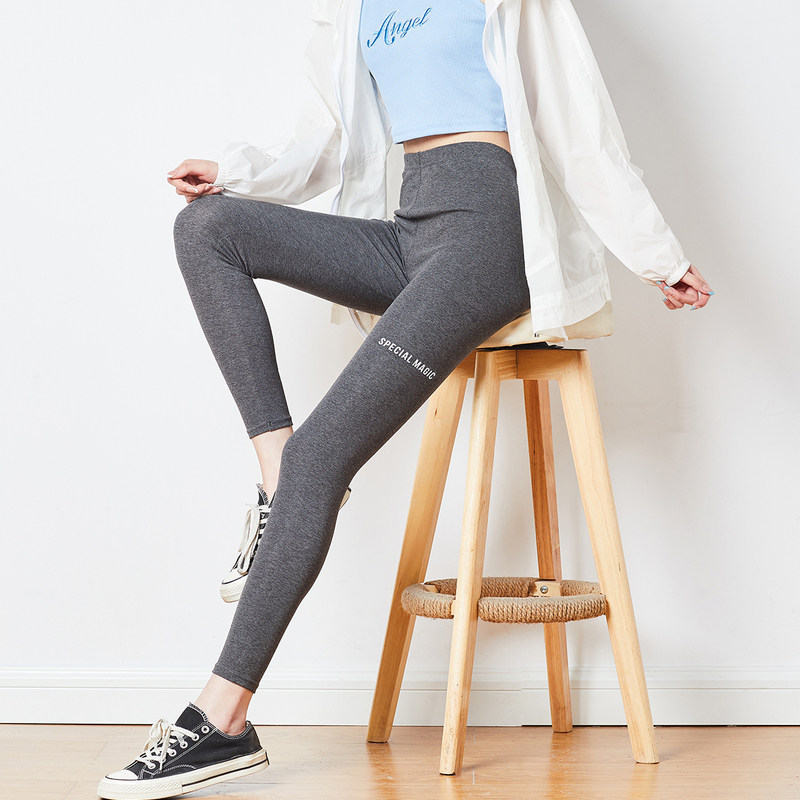 唐狮女针织打底裤秋冬高腰弹力紧身裤外穿瘦腿提臀神器大瑜伽裤TA