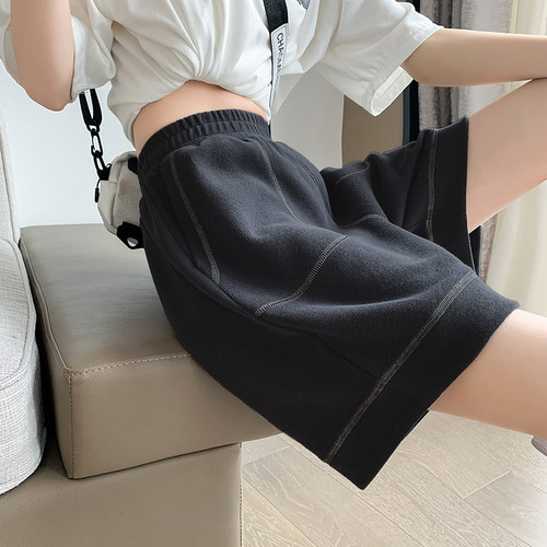 唐狮夏季休闲中裤女宽松运动短裤