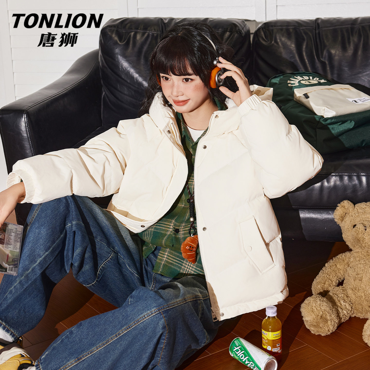 唐狮轻薄羽绒服女款2026新款秋冬季爆款小个子连帽短款外套女VB
