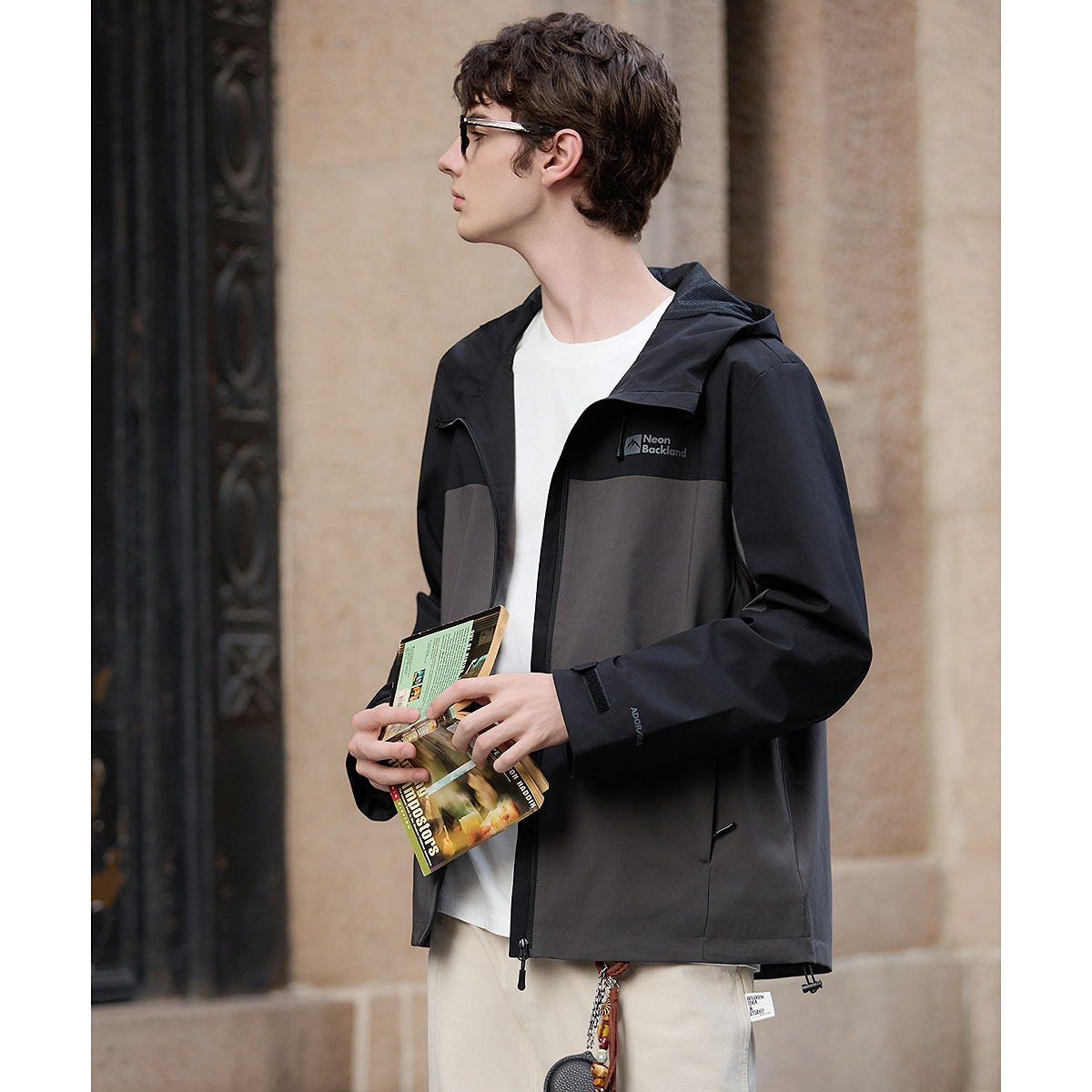 唐狮秋季外套男连帽夹克休闲工装