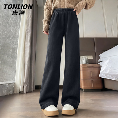 唐狮官方加绒裤子女冬季2025新款