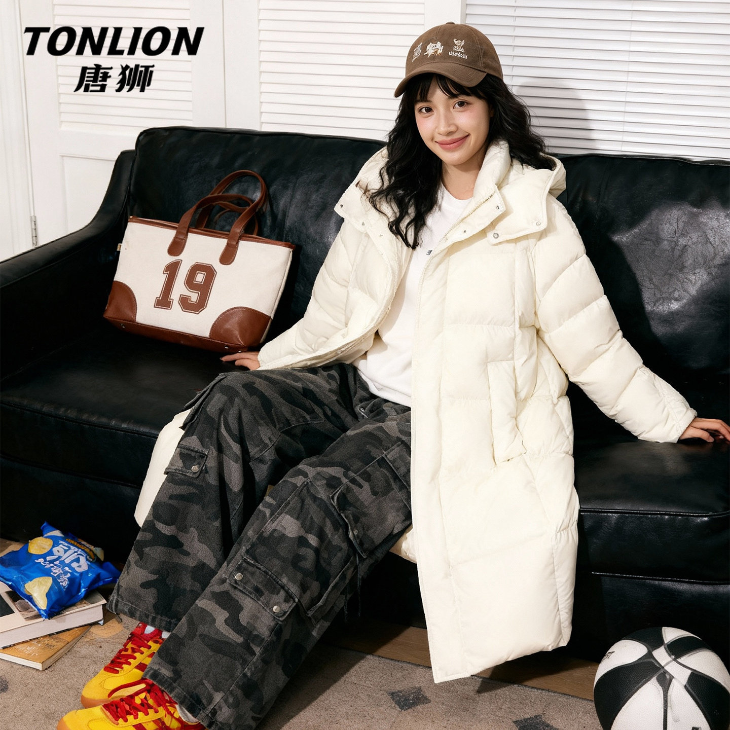 唐狮官方中长款羽绒服女款2026新款冬季加绒加厚保暖棉袄外套女VB