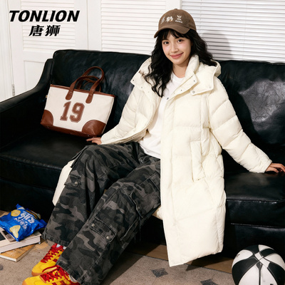 唐狮官方中长款羽绒服女款2025