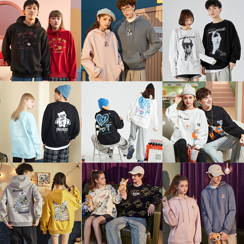 唐狮卫衣时尚春秋情侣装