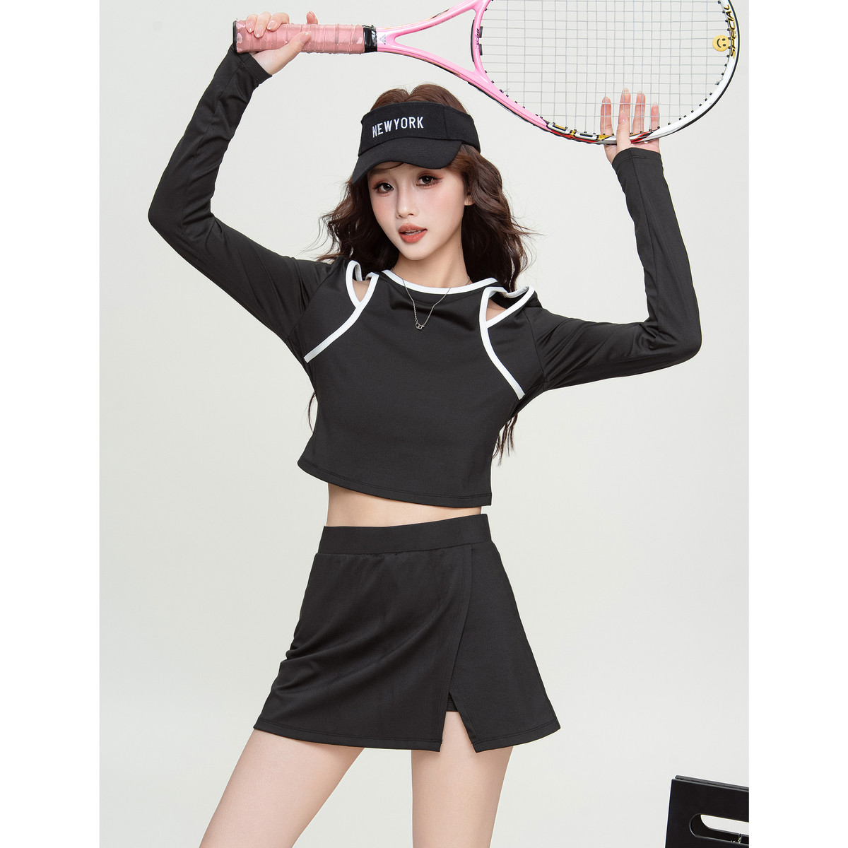 唐狮春秋女修身上衣裙子上下两件套减龄高级感小个子套装TM