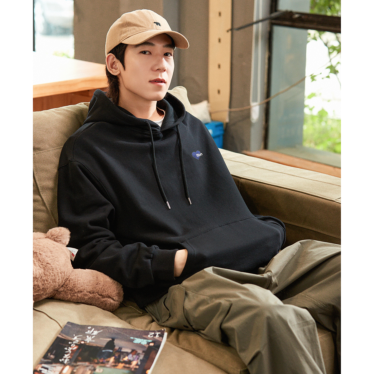 唐狮春秋季新款卫衣男士连帽衫美