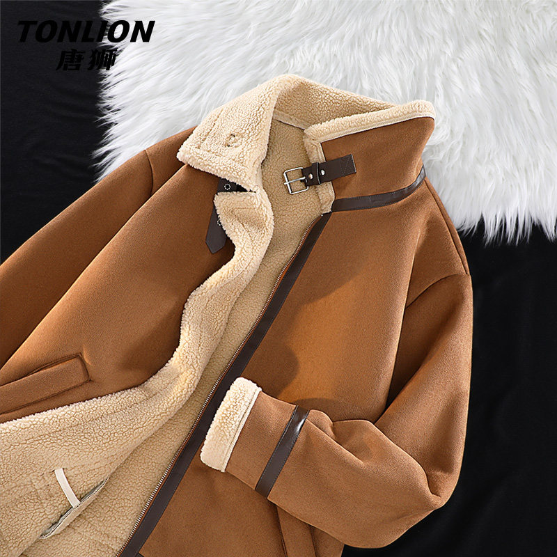 唐狮美式复古工装夹克男冬季