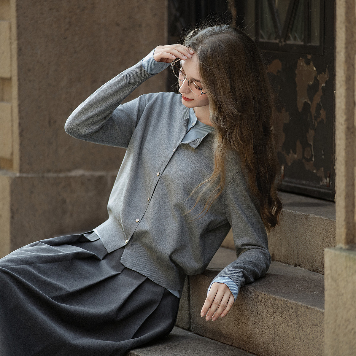 唐狮毛衣女秋冬季小个子简约女士