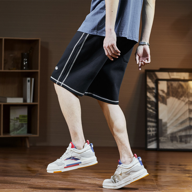 唐狮春夏男休闲短裤宽松薄款韩版灰色运动裤子百搭潮牌少年感穿搭