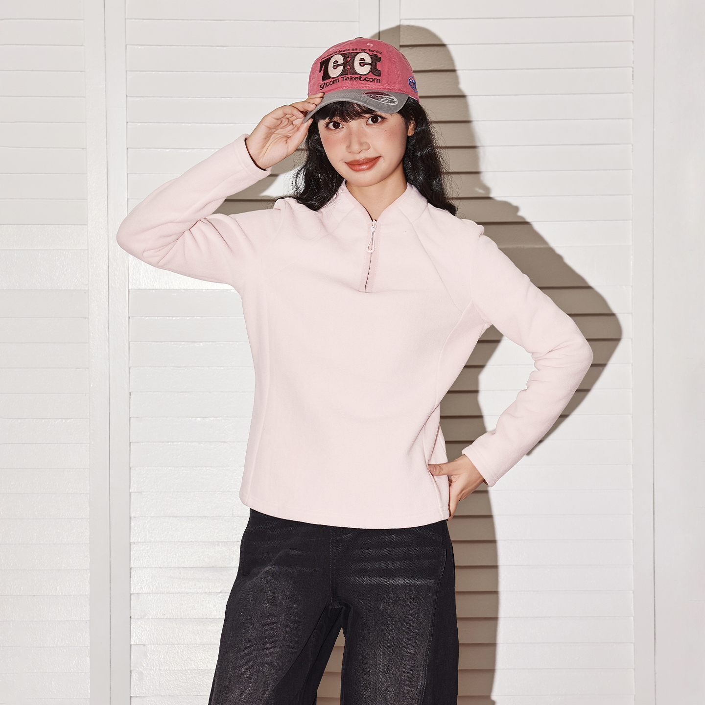 唐狮粉色卫衣女2025新款秋冬季