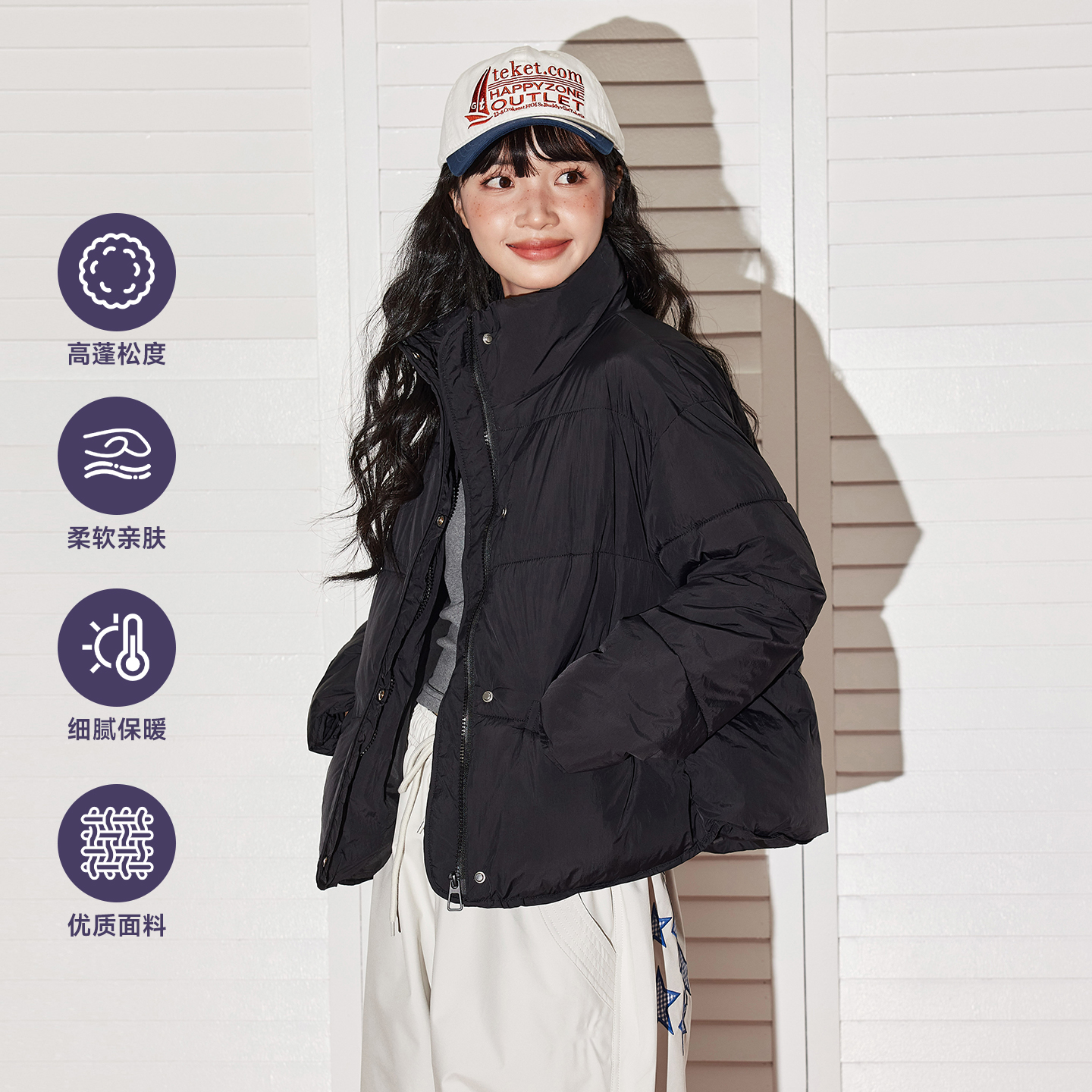 唐狮官方棉服女款冬季2025新款