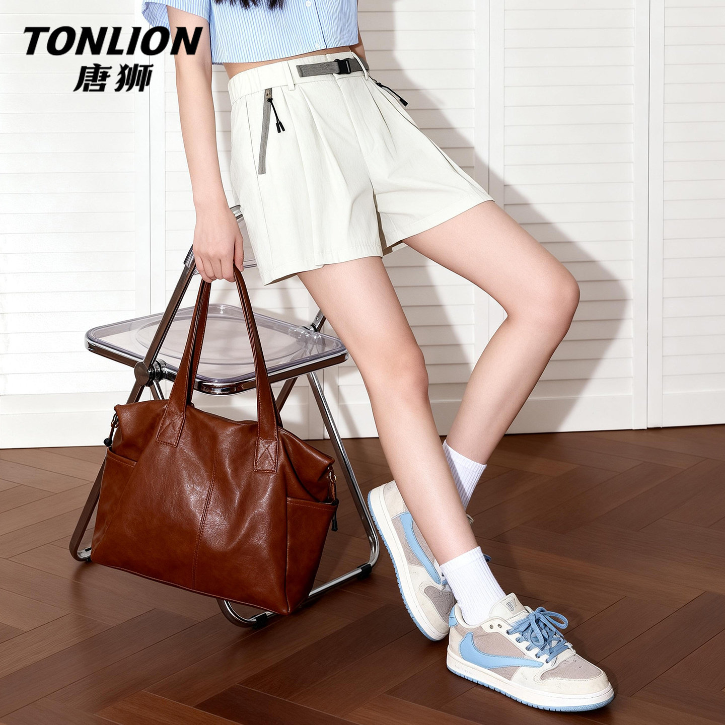 唐狮官方a字短裤女2026新款夏季短款速干工装裤宽松显瘦休闲裤V