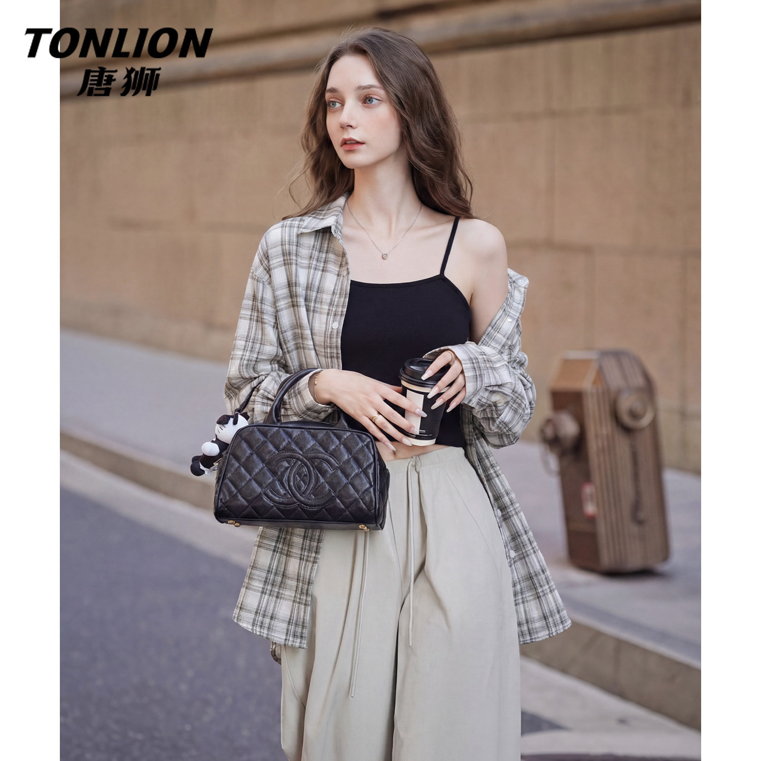 唐狮官方格子衬衫外套女2026新款春季宽松格纹衬衣叠穿翻领上衣VC,女装/女士精品,衬衫,淘宝优惠券,粉丝福利购,淘宝优惠卷
