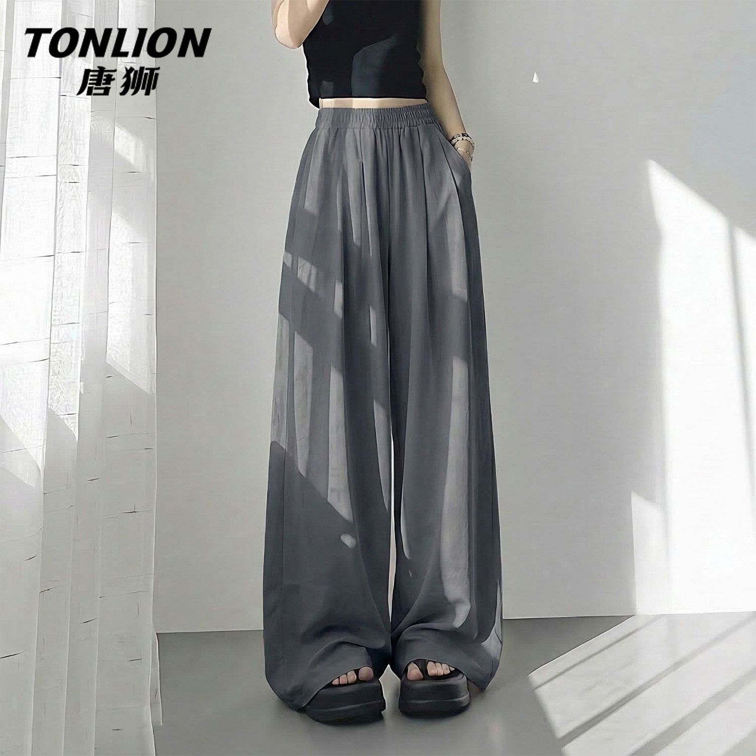 唐狮官方山本阔腿裤女2026新款夏今年流行梧桐裤宽松垂感休闲裤V