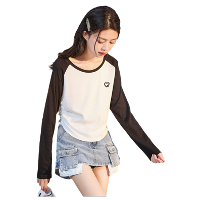 唐狮春秋季休闲针织长袖T恤打底