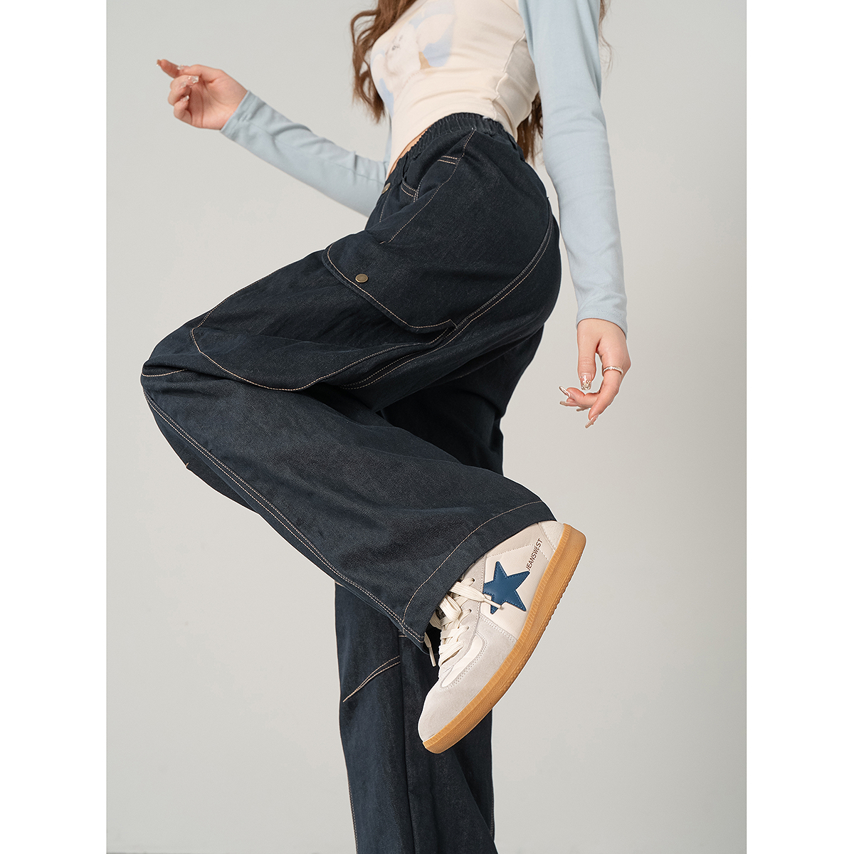 唐狮秋冬季新款女休闲裤宽松直筒