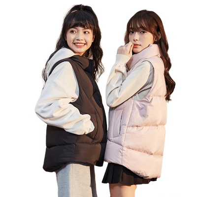 唐狮短款羽绒服马甲女冬装韩版羽