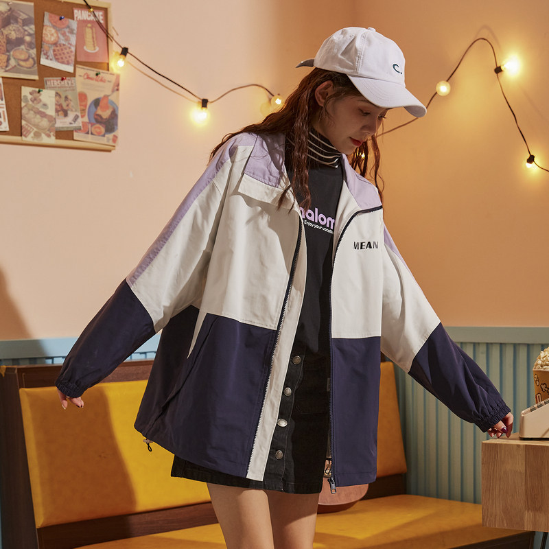 唐狮新款外套女2022年春秋宽松休闲百搭短款上衣女小众高级感ins