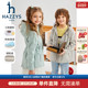 新品 hazzys哈吉斯童装 男女童风衣春季 防护三防加绒连帽厚外套