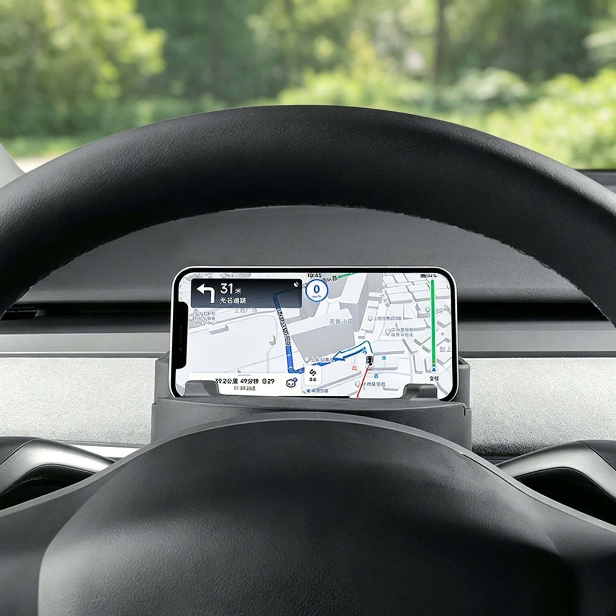 适用特斯拉model3/Y方向盘后仪表台车载手机眼镜盒手机支架二合一图片