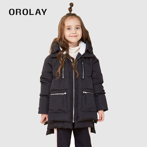 亲子装欧绒莱150厚款童装羽绒服